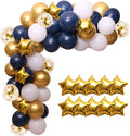 Navy Blue Balloon Arch Kit, 10 Gold Confetti, Graduation 2026, Baby Shower by BalloonExpert