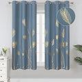 Stone Blue Blackout Curtains for Living Room, Room Darkening Curtains by ESTELARTEXTILER
