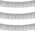 BEISHIDA Silver Fringe Garland Banner 3Pack 30ft Wall Tinsel Foil Streamers | by Beishida