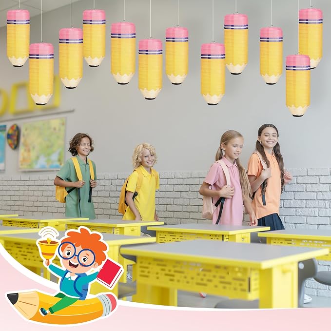Retisee 12 Pcs Pencil Hanging Paper Lantern - Image 6
