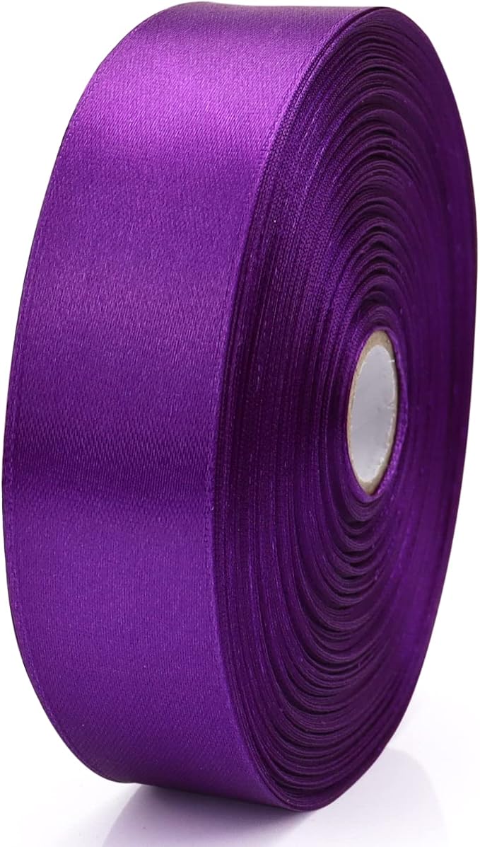 Nsilu 1 inch Purple Ribbon for Gift Wrapping 50 Yards Perfect Wedding Party - Image 3