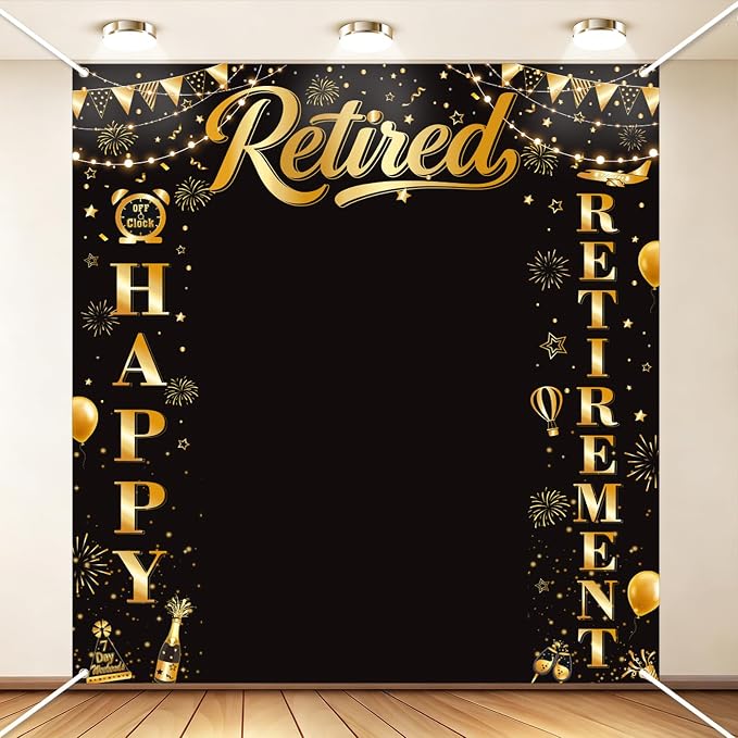 YTHETM Retirement Party Decorations Retirement Backdrop by Unknown