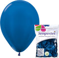 Sempertex Round Metallic Blue Balloons, 11 Inch, Graduation, Baby Shower by Sempertex