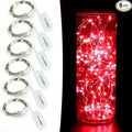 CYLAPEX 6 Pack Red Fairy Lights String Battery Operated Fairy Lights Firefly Lights LED Starry String Lights 3.3ft 20 LEDs Silvery Copper Wire for Christmas DIY Decoration Costume Wedding Party
