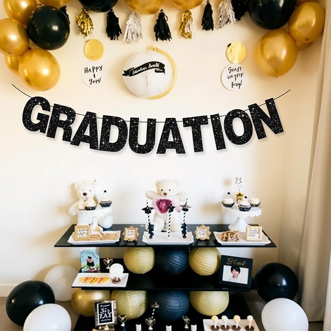 BEISHIDA Glitter Black 116 PCS A-Z DIY Letter Custom Banner Party Decor | 111 - Image 5