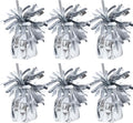 6 Pack Silver Balloon Weights Metallic Holder Anchors Balloon Holder Weights by Unknown