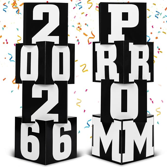 Queekay 8 Pcs Prom Column Standup Photo Booth Decorations 2026 Prom Backdrop by Queekay