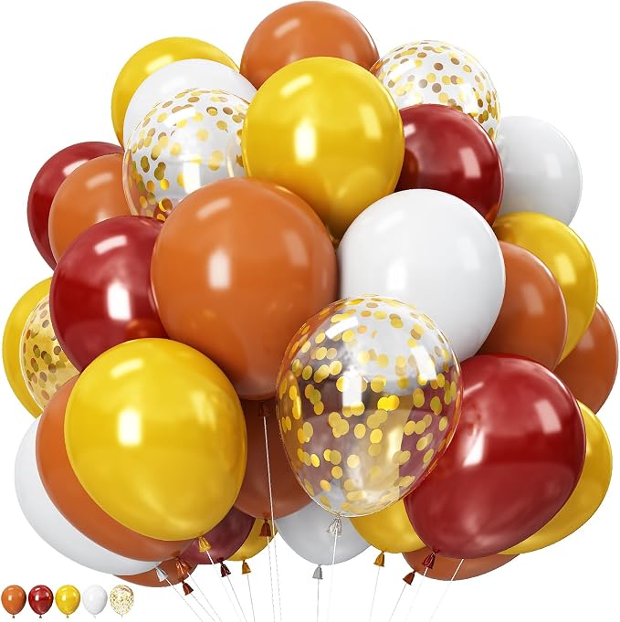 Fall Balloon, 12Inch Burnt Orange Brown Balloon by Togvu