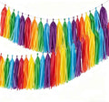Rainbow Tassel Garland Banner-30 Pack of Colorful Paper Tassels Streamers by Unknown