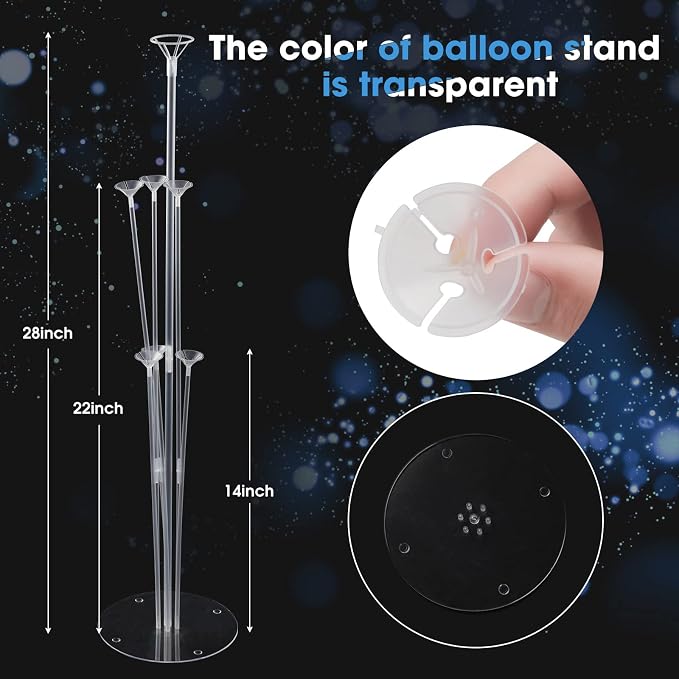 Voircoloria 9 Sets Balloon Stand Kits, Balloon Sticks Holder - Image 2