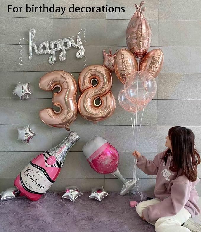 Crown Balloons Pack Of 5 Foil Mylar Helium Balloons - Image 4