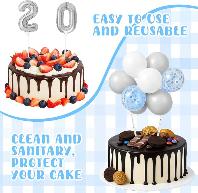 Gejoy 36 Pack 5 Inch Mini Number Balloon Foil Cake Topper Number Avoid Violent - Image 4