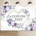 AIBIIN 10x7ft Custom Mr and Mrs Violet Wedding Backdrop by AIBIIN