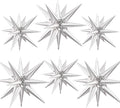 Silver Star Balloons, 22/27 Inch Silver Star Foil Balloons, Aluminum Foil by Paready