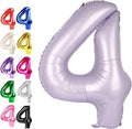 Lilac Number 4 Balloon 40 inch, Lavender Birthday Party Balloons Decorations | by Upgesy