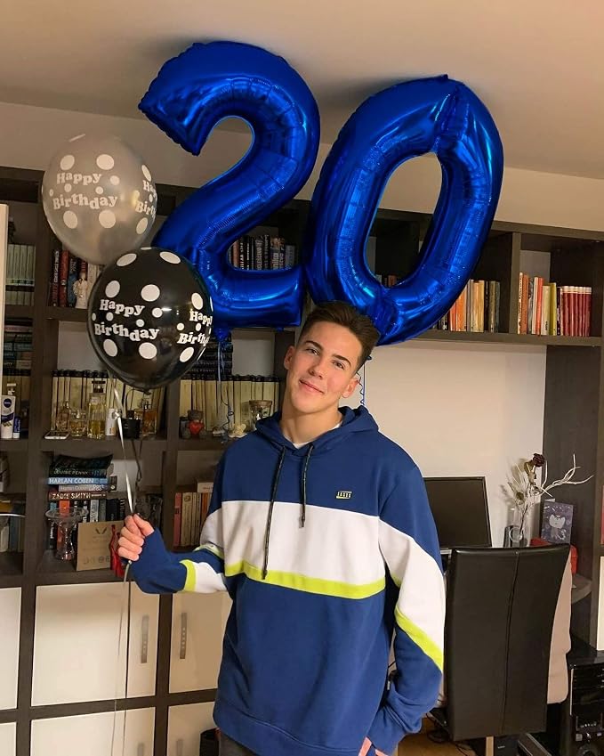 Lovoir 40 Inch Navy Blue Number 3 Balloon Large Size Jumbo Digit Mylar Foil - Image 6