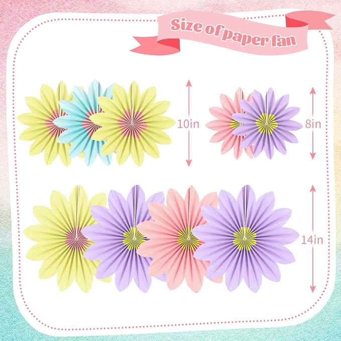 zilue Paper Fans Party Decorations Paper Flowers Decorations - Image 2