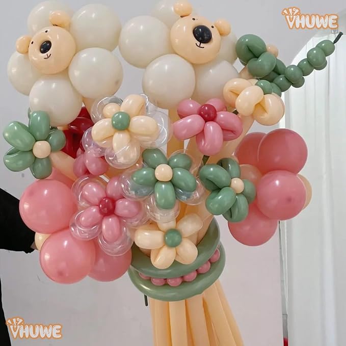 260 Balloons Dusty Pink, Thickened 100 Pack Long Balloons Twisting Skinny Magic - Image 7