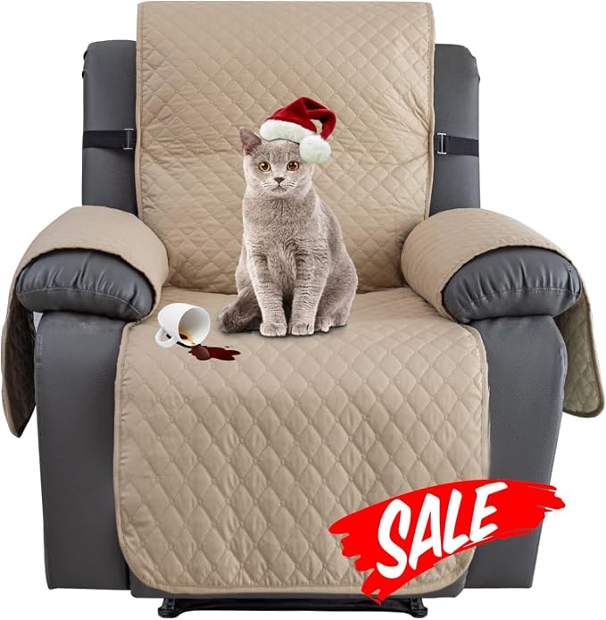 XINEAGE Water Resistant Recliner Cover, Nonslip Recliner Chair Covers by XINEAGE