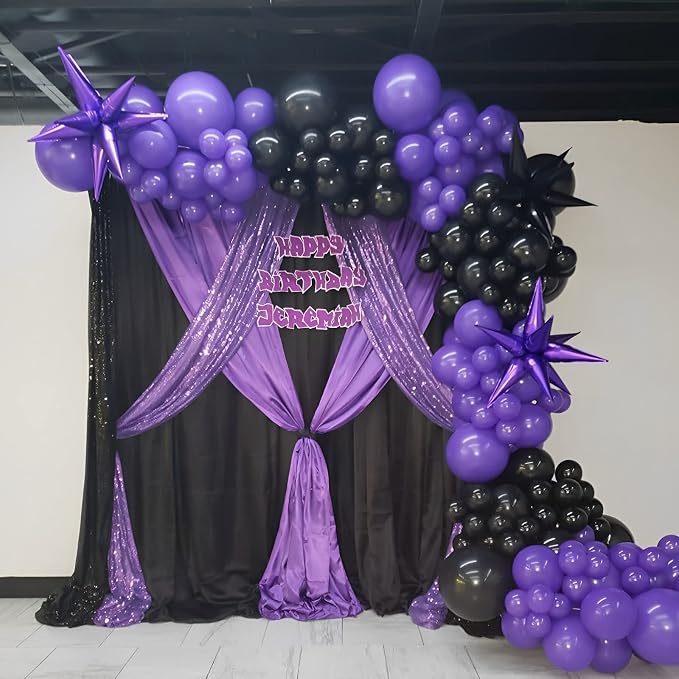 Voircoloria 105pcs Purple Party Latex Balloons, 12inch | - Image 6