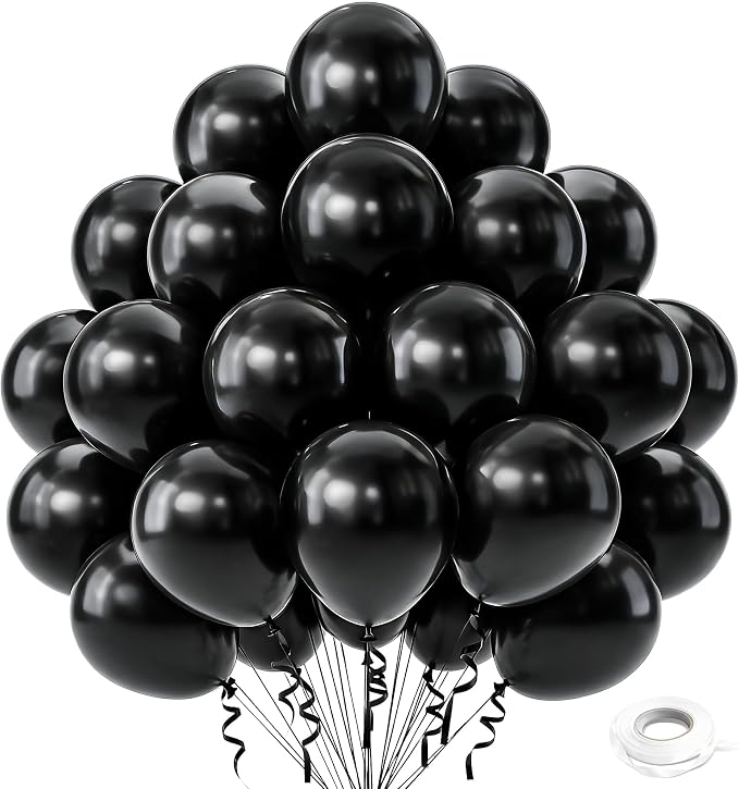 Black Balloons, Baby Shower, Anniversary, Graduation, Wedding Decorations by GoldenParty