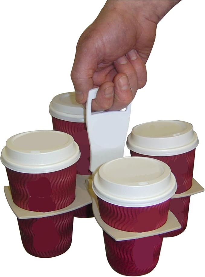 Fold Away Cup Carrier/Caddy Take-Out Coffee Soft Drink Pint Beer Beverage Holder - Image 6