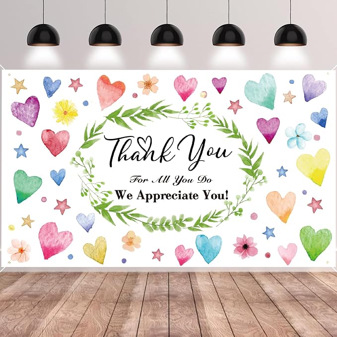 Colorful We Appreciate You Banner Thank You by SMENGGIL