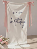 Tingjoo 27 × 78 Inch Happy Birthday Fabric Banner Long Birthday Party by Tingjoo