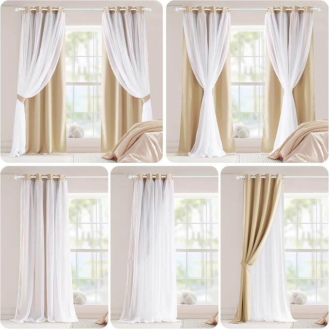 PONY DANCE Curtains for Living Room, 52-inch Wide, Biscotti Beige - Image 7