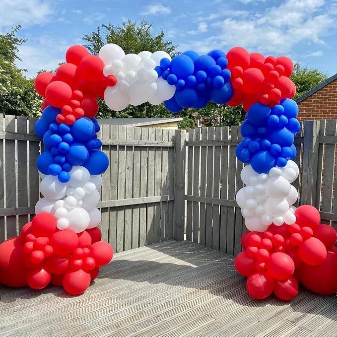 Red White and Blue Balloons Garland Arch Kit - Image 4