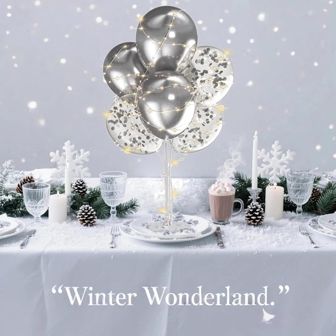 2Set Gold Balloons Stand, Baby Shower, Anniversary Table Party - Image 9