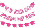 We Are So Proud Of You Banner Graduation Party Decorations Congrats Grad Cap by Unknown