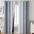 Grey and Grayish White Blackout Curtains 108 Inches Long, Thermal Insulated by ESTELARTEXTILER