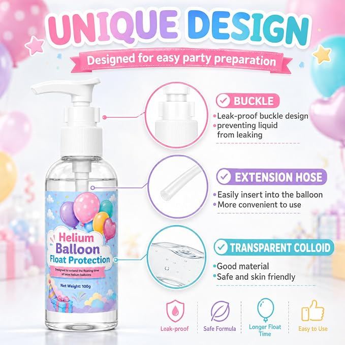 200ml High Float for Balloons, Helium Fluid Extends Float Time | Effective - Image 3