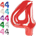 Red Number 4 Balloon 40 inch, Balloon numbers party supplies, deco photo shoot by Upgesy