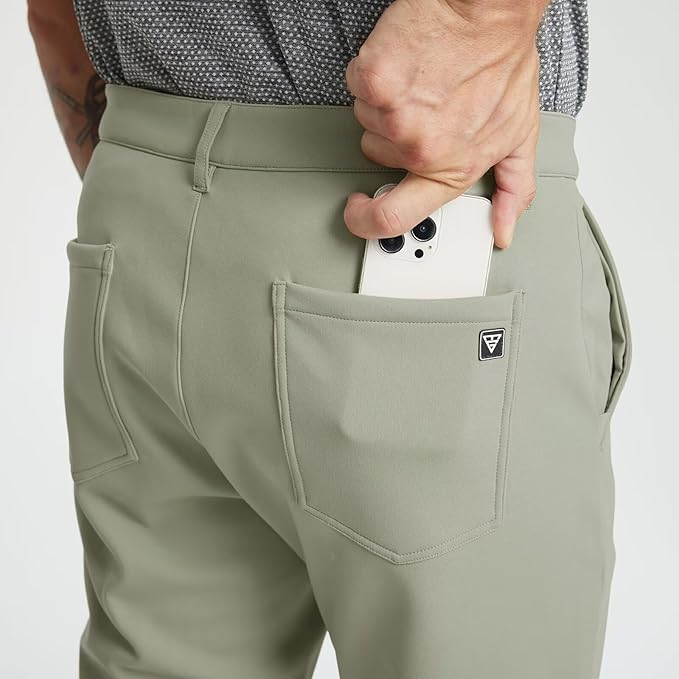 M MAELREG Golf Fleece Lined Pants Men Softshell Water-Resistant Workout Casual Outdoor Hiking Insulated Winter Pants for Men