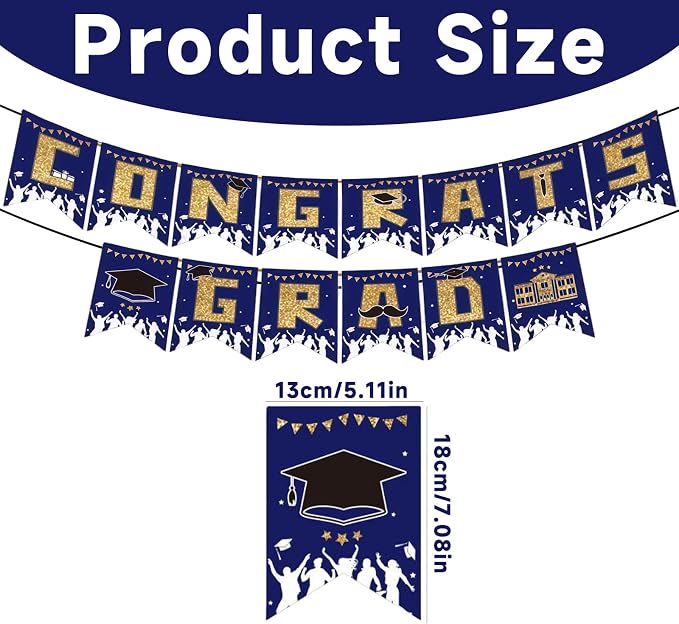 Congrats Grad Banners, Congratulations Grad Banner, Graduation Decorations - Image 2