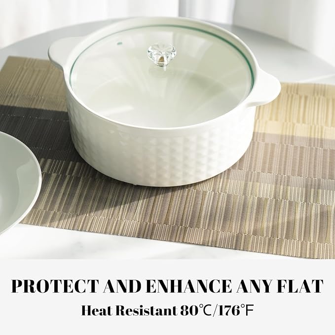 Placemats Set of 12 Vinyl/Plastic Woven Place Mats - Image 4