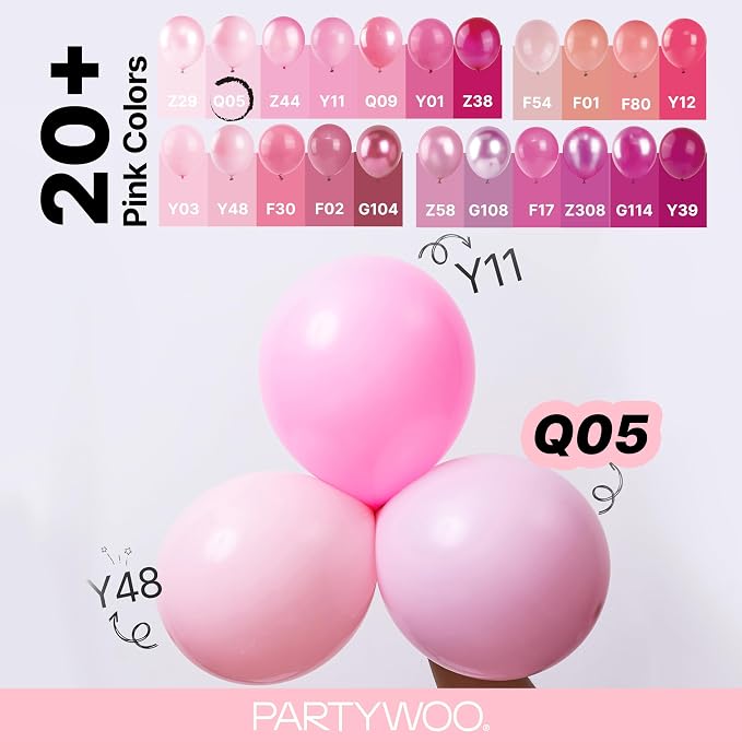 PartyWoo Baby Pink Balloons 120pcs Pastel Pale Light Pink Color | 18 12 10 5 - Image 4