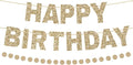 Alynta Happy Birthday Banner Pre-Strung Glitter Birthday Party Decorations | NO by Alynta