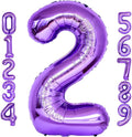 Purple Number 2 Balloons, 40 Inch Giant Number Balloons Foil Mylar Helium by Lovoir