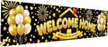 Welcome Home Banner Sign for Front Door Porch, 6x1.3 ft Long Narrow Welcome by Bafode