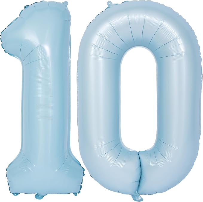 40 In Matte Blue Number Balloons Helium Foil Mylar Balloon Party Digital 10 | by Exquisitehighqualitypartydecorationstomeetyoureveryneed%EF%BC%81