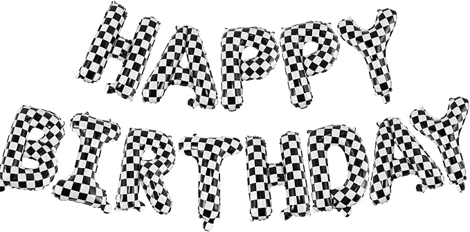 CANREVEL Happy Birthday Banner Decorations + Sign Balloons, by CANREVEL