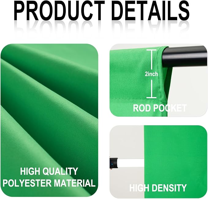 GFCC Greenscreen Backdrop Chromakey Streaming Photography, 10x12FT | - Image 3