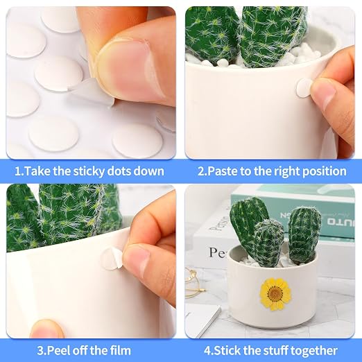 JUNEBRUSHS 350 Pieces Double Sided Sticky Dots, Sticky Tack - Image 3