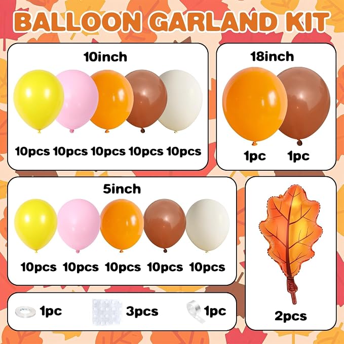 Fall Pink Balloons Garland Arch Kit - Image 2