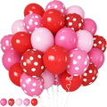 HILAVO Red and Pink Balloons Strawberry Hot Pastel Light Pink Rose Red Latex by HILAVO