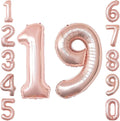 Rose Gold Number 19 Balloon 40 Inch, Luxe Foil by Unknown