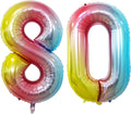 Number 80 Balloons for 80th Birthday Party Decorations, 42 Inch Jumbo Foil by GOER